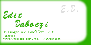 edit daboczi business card